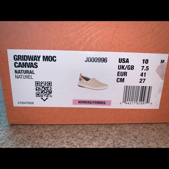 Merrell Gridway Moc Canvas Shoes Natural sz 10 - Picture 8 of 9